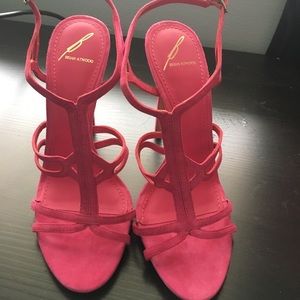 Brian Atwood Fuchsia 5 1/2 inch Heeled sandals